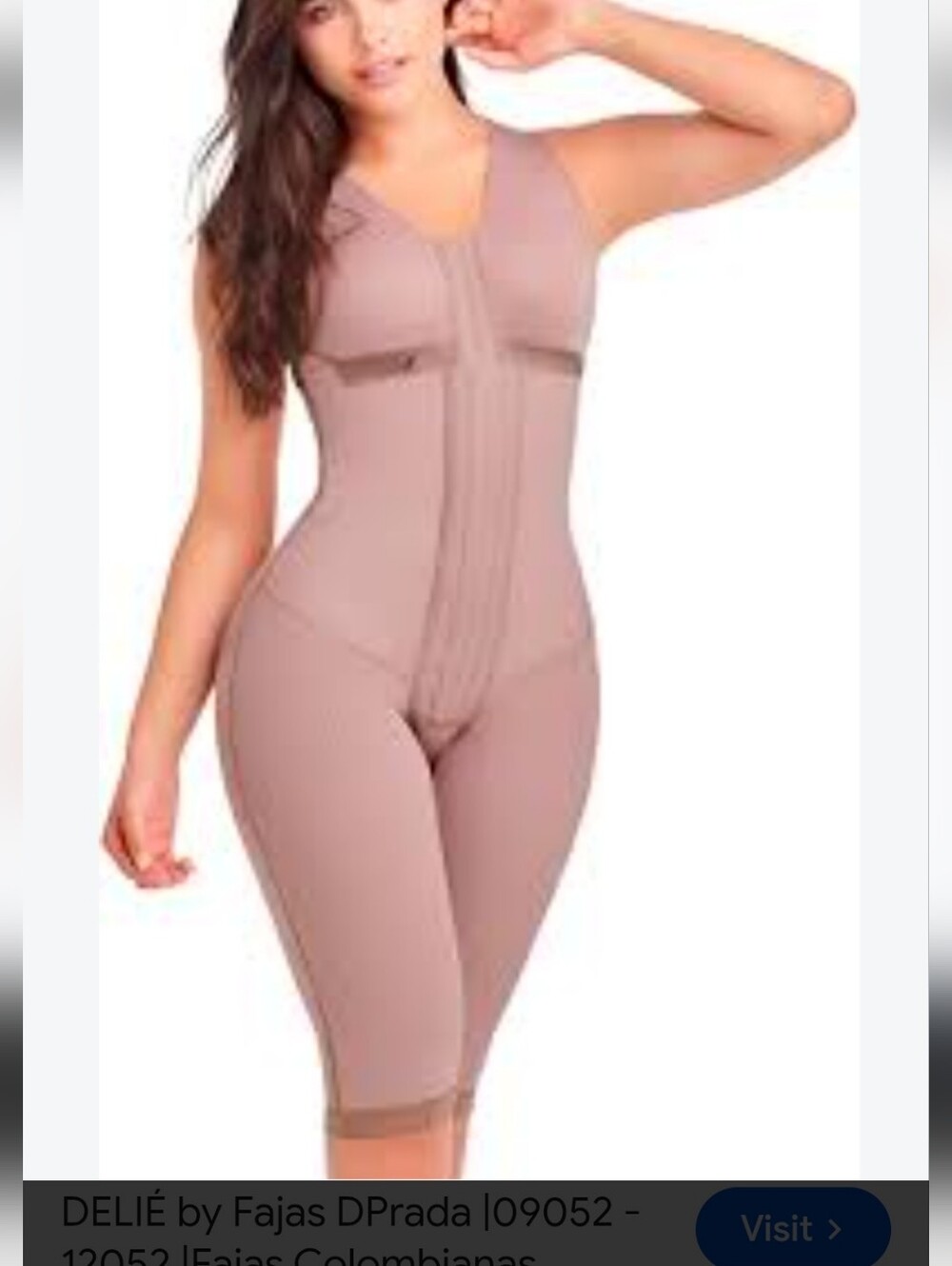 FAJATE Faja Colombiana Mauve Full-Body One Piece Compression Bodyshaper Sz 2XS